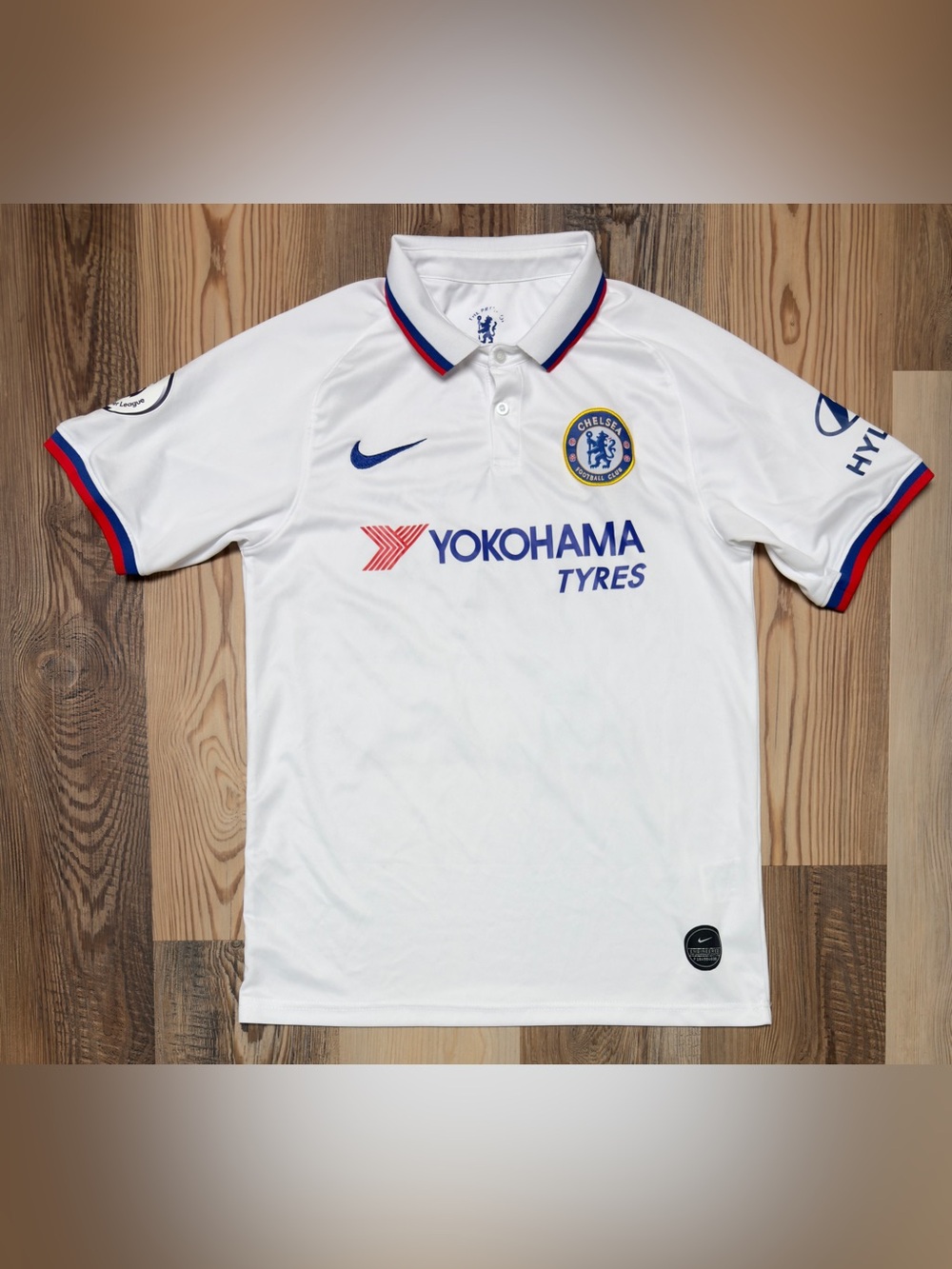 Nike Chelsea FC 2019/20 Away Jersey White Polo Soccer Shirt Men’s Size Large